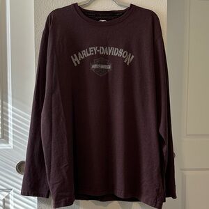Harley Davidson Brown Long Sleeve Tee